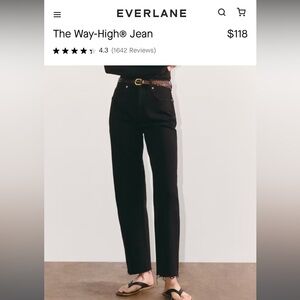 Everlane Way High Jeans (Coal)